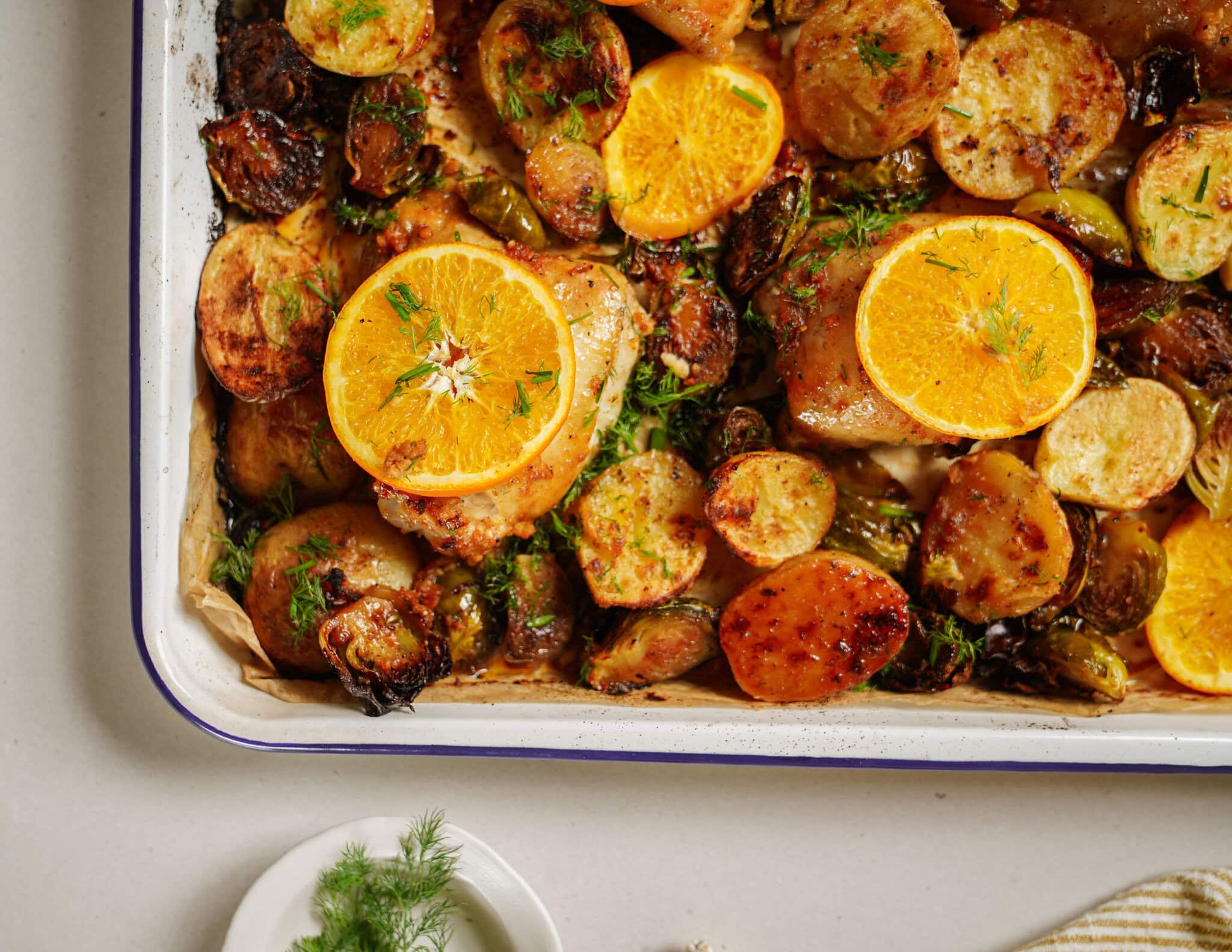One-Pan Roasted Chicken & Brussels: Weeknight Dinner Solution